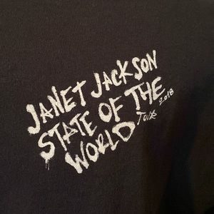 NWOT - Janet Jackson 2018 State of the World Tour Concert T-shirt